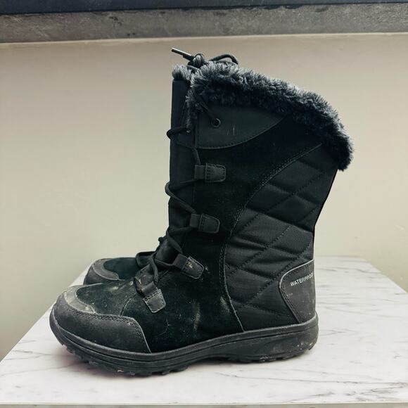 Columbia Ice Maiden II Black Snow Boots Women Size 9 - Picture 1 of 9